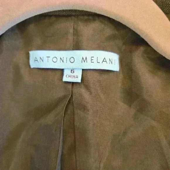 Antonio Melani Womens Stretch Single Breasted Pleated Blazer Grey size 6 - Picture 3 of 11